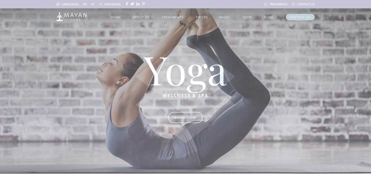 Yoga WordPress Theme Preview