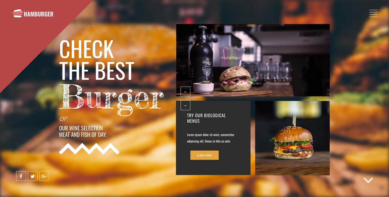 Hamburger WordPress Theme Preview