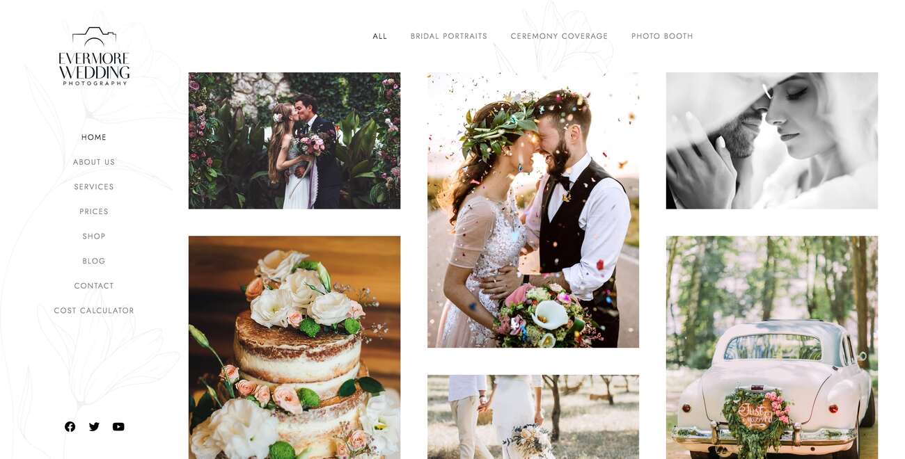 Wedding Photographer WordPress Theme Preview