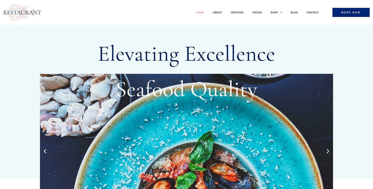 Seafood Restaurant WordPress Theme Preview