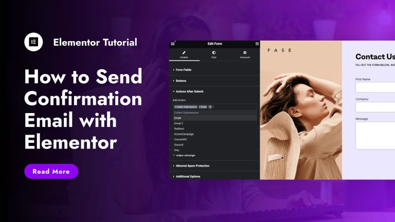How to Send Confirmation Email with Elementor