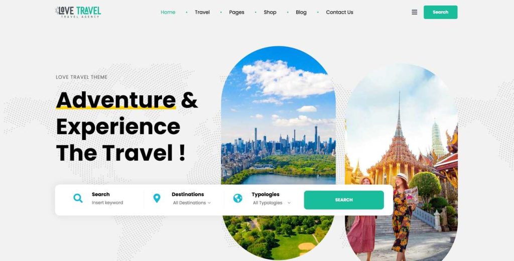 Travel Agency WordPress Theme Preview