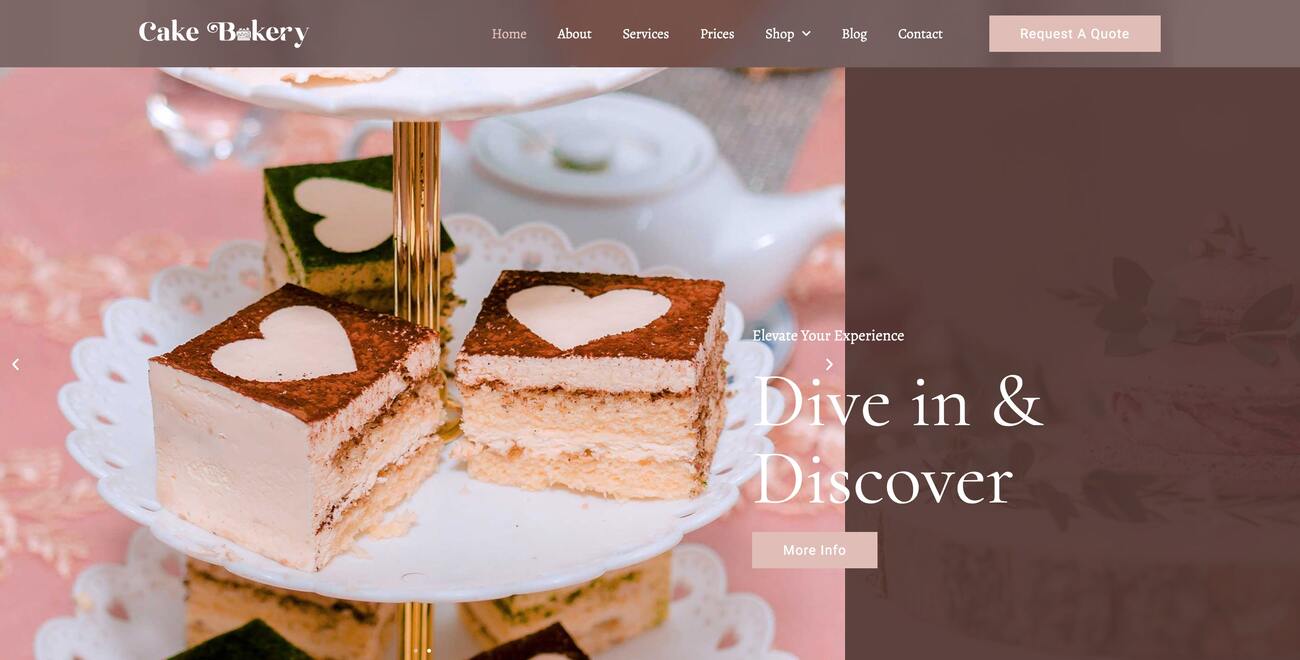 WordPress Themes for Bakery Preview