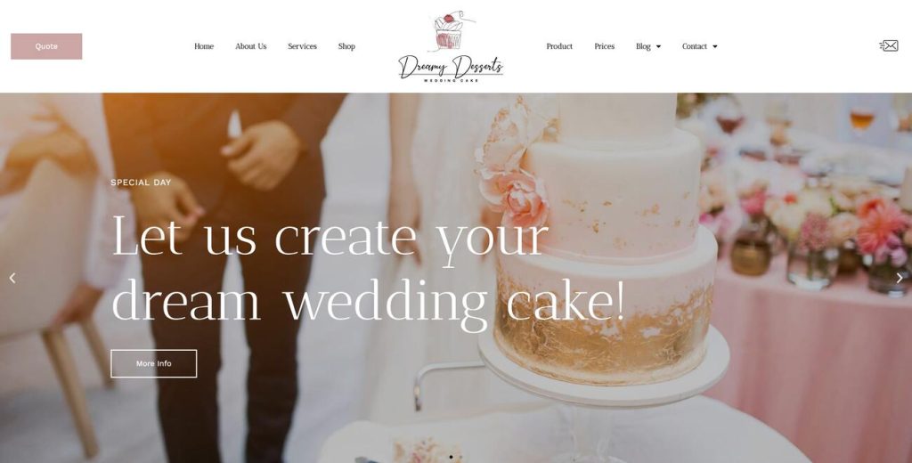 Wedding Cakes WordPress Theme Preview