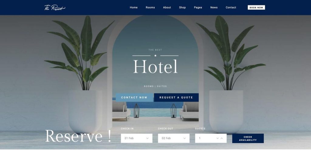 Resort WordPress Theme Preview