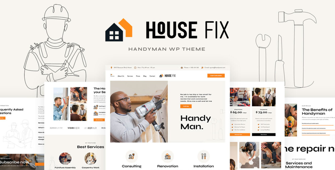 Handyman WordPress Theme Preview